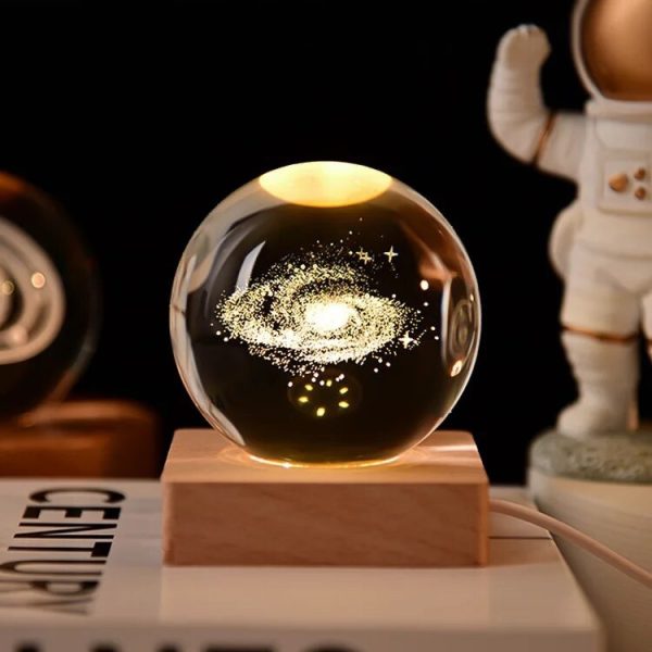 Lámpara bola de cristal Galaxia 3D