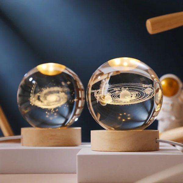 Lámpara bola de cristal Galaxia 3D - Imagen 4