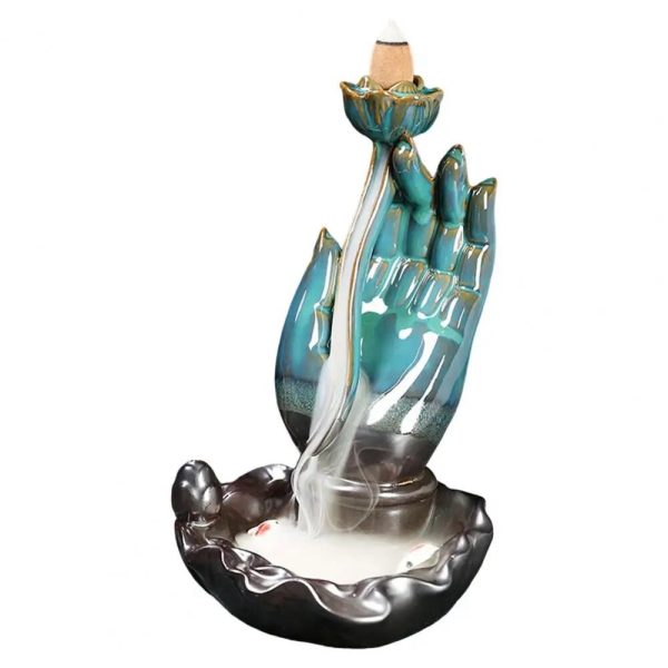 Cascada de incienso de Mano con Peces Koi + 10 conos de incienso - Imagen 3