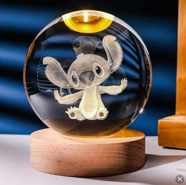 Lámpara bola cristal Stich modelo 2