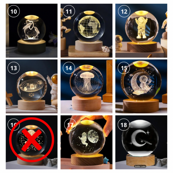 Pack 3 bolas de cristal a elección - Imagen 3