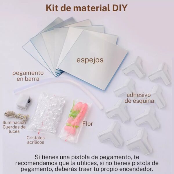 Cubo Tulipanes infinito led - Imagen 3