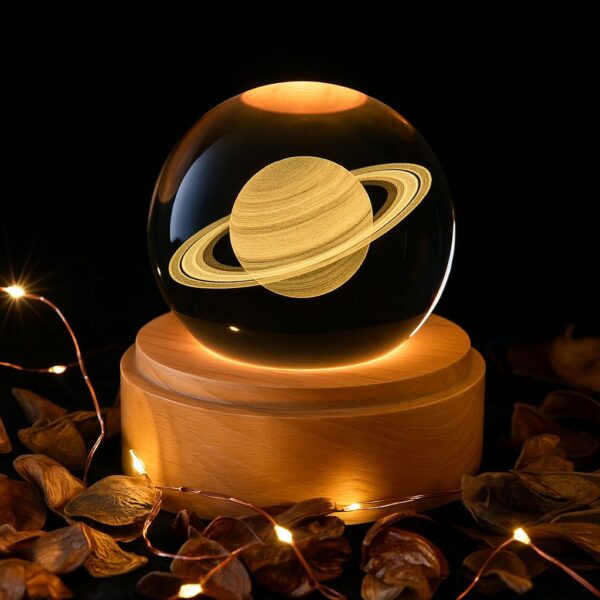 Bola de Cristal Saturno Giratoria