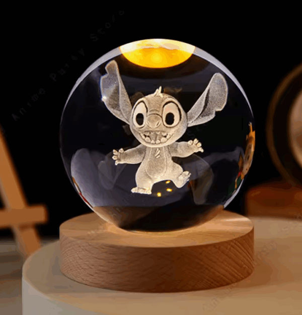 Lámpara bola cristal Stitch modelo 1 XL
